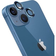 Teknoparkta Iphone 14 Kamera Koruyucu Lens Mercek Metal Çerçeveli 2li Set Mavi Blue