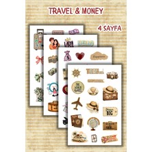 Birikiyedi Travel/seyahat/para Manifest Sticker Set/bullet Journal/ajanda/telefon Için Uygun Set