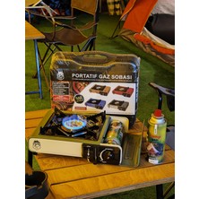 Çadır Dünyası Kartuşlu Portatif Gaz Sobası ve Kamp Ocağı - 2'si 1 Arada