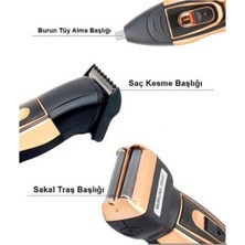 Normadia 3'lü Erkek Bakım Seti: Saç, Sakal ve Burun Kılı Kesme Traş Makinesi