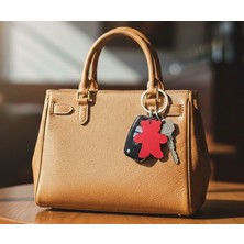 Tozren Deri Ayıcıklı Anahtarlık Deri El İşçilikli Hakiki Deri Hediyelik Anahtarlık, "Kurtarıcı Hediye"