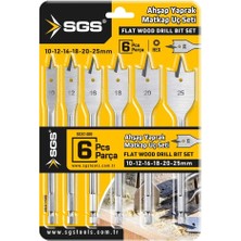 PremiumPort 6 Parça Ahşap Yaprak Matkap Ucu Seti, Dayanıklı ve Çok Amaçlı