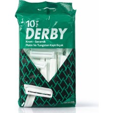 Derby Tek Kullanımlık Tıraş Bıçağı 10’lu Paket Platin ve Tungsten Kaplı