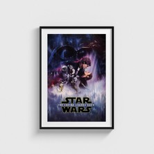Domirus Star Wars: The Empire Strikes Back (1980) Film Posteri Çerçeveli Tablo Ev Oda Duvar Dekorasyonu