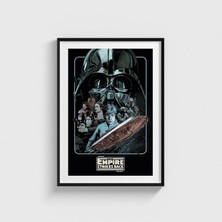 Domirus Star Wars: The Empire Strikes Back (1980) Film Posteri Çerçeveli Tablo Ev Oda Duvar Dekorasyonu
