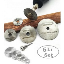 PremiumPort Dremel Matkap Testere Diski 6 Parça Seti, Ince Kesim, Hobi ve Mini Testereler