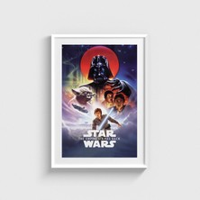 Domirus Star Wars: The Empire Strikes Back (1980) Film Posteri Çerçeveli Tablo Ev Oda Duvar Dekorasyonu