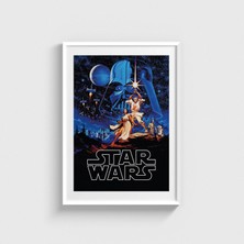 Domirus Star Wars: The Empire Strikes Back (1980) Film Posteri Çerçeveli Tablo Ev Oda Duvar Dekorasyonu
