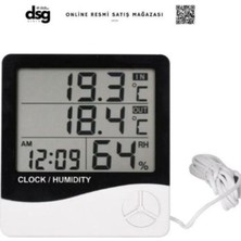 PremiumPort Dijital Mutfak Nem Ölçer, Saat, Tarih, Alarm ve Gıda Termometresi