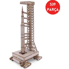 Algwood Saturn V Roket Ahşap Maket – 539 Parça Lazer Kesim Detaylı Model