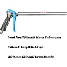 PremiumPort Yüksek Akışlı Uzun Namlulu Plastik Hava Tabancası, 30 cm