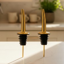 Snippy Tiny - 2'li Yağdanlık ve Şişe Ucu Yağdanlık Tıpası Paslanmaz Çelik Damlatmaz Tıpa