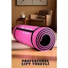 Pilates Matı- Spor Matı - Yoga Matı 11 mm Çift Taraflı Pembe