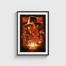 Domirus Indiana Jones Raiders Of The Lost Ark (1981) Film Posteri Çerçeveli Tablo Ev Oda Duvar Dekorasyonu