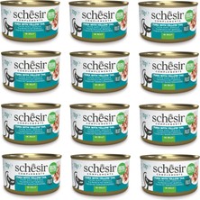 Schesir Ton ve Sarı Kuyruk  Jöleli Tamamlayıcı Kedi Konservesi 70 Gr. x 12 Adet