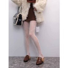 Zes Store Kadın Külotlu Çorap Dantelli Çiçekli Tarz Y2K