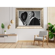 Giyense Gümüş Çerçeveli Pspartulu Atatürk Tablo A56