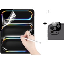 Coolacs Apple iPad Pro 11 Inç 2024 M4 (A2836-A2837) ile Uyumlu Paperlike Kağıt Hissi Ekran Koruyucu ve Kamera Koruyucu