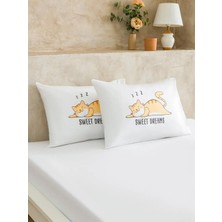 LC Waikiki Karışık Kedi Baskılı Yastık Kılıfı 2 Li 50X70 cm  (S6)