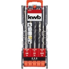 PremiumPort 9 Parça Çok Amaçlı Matkap Ucu Seti, Güçlü ve Dayanıklı Tasarım