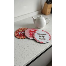 Be Beauty 3'lü Canım Annem Temalı Yanmaz Nihale Seti - 18 cm Çap - Anneler Günü Hediyesi Süper Anne Tasarımlı