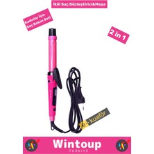 Normadia Kadınlar Için Çift Fonksiyonlu Saç Düzleştirici ve Şekillendirici Seti