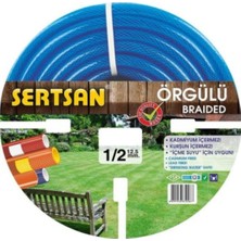 Sertsan Örgülü Şeffaf Bahçe Hortumu Basınca Dayanıklı Içme  Suyu Için  Uygun