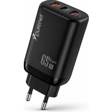 Purenet PR-602 65w Gan Usb-C-Usb-A Şarj Adaptörü