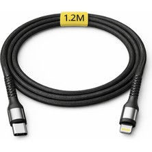 Purenet Prc-04 27w Örgülü Type-C To Lightning Data ve Şarj Kablosu