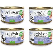 Schesir Ton ve Orfoz Jöleli Tamamlayıcı Kedi Konservesi 70 Gr. x 4 Adet