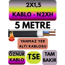 Avarson Öznur 2X1,5 N2XH (Alev Iletmez) Yer Altı Kablosu Metre Seçenekli