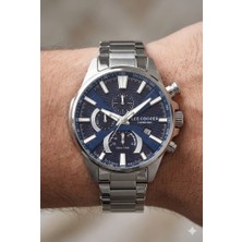 Lee Cooper Multifonksiyon Erkek Kol Saati | 46 mm Çelik Kasa , Lacivert Kadran, 5 Atm