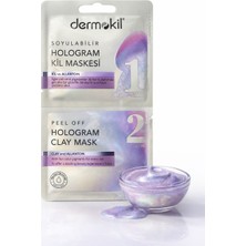 Dermokil Soyulabilir Hologram Kil Maskesi 2 Kullanımlık Peel Off Yüz Maskesi