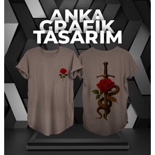 Anka Grafik Tasarım Yılan Desenli Tshırt