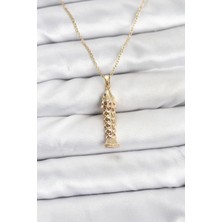 Hayat Store 316L Çelik Zincir Gold Renk Balık Model Zirkon Taşlı Kadın Kolye - Lisinya