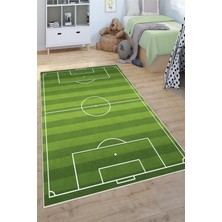 Pelura Halı Futbol Sahası Desenli Yıkanabilir Kaymaz Taban Çocuk Oyun Halısı