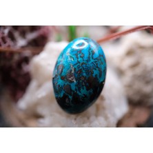 Aries 22.90CT 25.5X17.4MM Oval Natural Malachite&chrysacolla