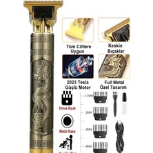 Normadia Paslanmaz Çelik Ejderha Motifli Uzun Süre Dayanıklı Tıraş Makinesi