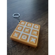 3D Baskı Xox (Tic Tac Toe) Anahtarlık – Oyunlu Mini Zeka Oyunu – Anahtar Askılı