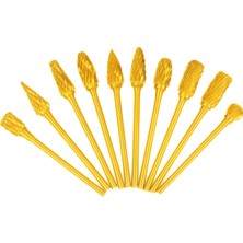 PremiumPort 10 Adet Gravür Matkap Uç Seti, Ahşap, Demir ve Taş Oyma Için