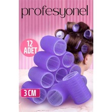 Allians 3 cm Büyük Saç Bigudi Seti, Profesyonel 12 Adet, Dolgun ve Hacimli Saçler