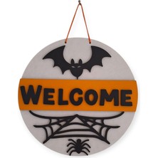 Blue Cat's Home Halloween Temalı Duvar-Kapı Dekoru