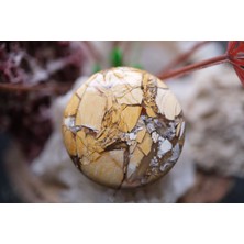 Aries 31.20CT 27MM Round Natural Mookaite Jasper