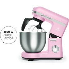 Özbience Çift Kollu 1500W Çok Fonksiyonlu Pembe Elektrikli Mutfak Aleti