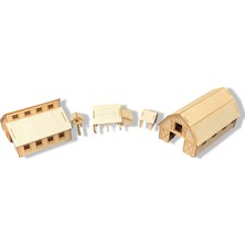 Algwood Nostaljik Çiftlik Kasabası Ahşap MAKET–156 Parça 3D Puzzle Eğlenceli Hobi ve Dekoratif Hediyelik