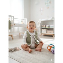 Pure Baby Natura %100 Pamuk 4 Kat Müslin Kumaş Yelek, 0-2 yaş