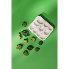 Rufus Concept Green Leafs Silikon Mum Kalıbı