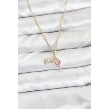 Hayat Store 316L Çelik Zincir Gold Renk Balık Kuyruğu Model Zirkon Taşlı Kadın Kolye - Lisinya
