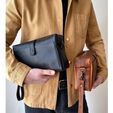 Alesta Leather Atelier (Isim Yazıyoruz) El Yapımı Hakiki Deri El Çantası - Kartlık Hediye