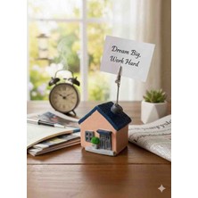 Miniyumy Bohem Dekoratif Ev Figürlü Not Tutucu & Kartvizitlik